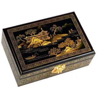 lachineuse – Schmuckkästchen – Chinesische Landschaft (Peking) – Schwarz & Gold