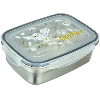 Scooli Undercover - Harry Potter Brotdose mit Gummidichtung - aus Edelstahl - 550 ml Fassungsvermögen - Sandwichbox Schule - Brotzeitdose für Kinder - Lunchbox