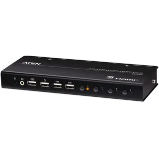 Aten Cs784h 4k Hdmi Kvm-switch - Black