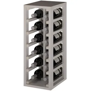 Expovinalia Pine Wine Rack, Light Oak, 58x24x32 cm Ew2010 Kiefernflaschenhalter für 12 Flaschen, Holz, Weiß, 58 x 32 x 34