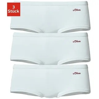 Hipster S.OLIVER, Damen, Gr. 40/42 (L), weiß, Jersey, Obermaterial: 90% Baumwolle, 10% Elasthan (LYCRA), unifarben, körpernah, Unterhosen Hipster, aus elastischer Baumwoll-Qualität