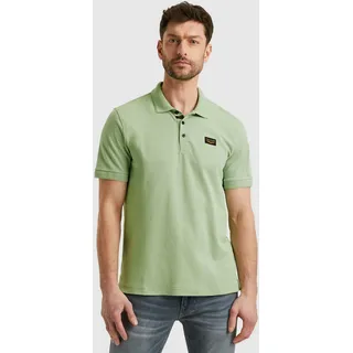 Poloshirt PME LEGEND, Herren, Gr. M, grün (quiet grün), Web, Obermaterial: 95% Baumwolle, 5% Elasthan, unifarben, normal hüftbedeckend, Rundhals, Shirts Poloshirt, mit Logostickerei