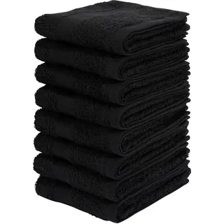 OTTO home Vanessa Handtuchset 30 x 50 cm schwarz 8 St.
