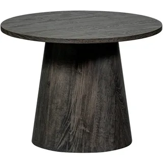 Woood Couchtisch Ativ aus MDF-Holz, modern skandinavisch, Dunkelbraun, rund, Ø 60 cm