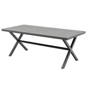 Gardissimo CATANIA Alu Gartentisch Holzoptik Nonwood 200x90cm grau