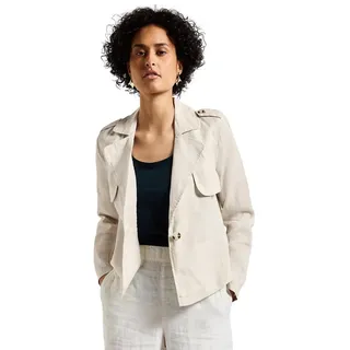 Street One Damen Kurzer Trenchcoat aus Leinen