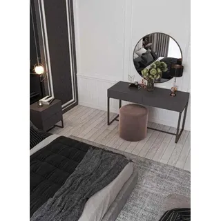 Schminktisch mit Spiegel Frisiertisch Kosmetiktisch Kommode Konsolentische - Schwarz