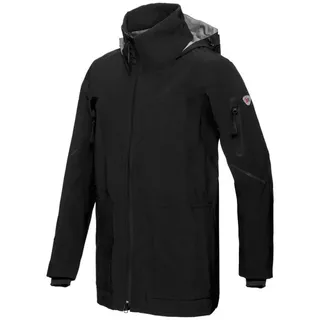BP 1831-104-0032-Ln Wetterfeste Jacke, Stehkragen, verstellbare Kapuze, 180,00 g/m2 100% Polyester, schwarz, Ln