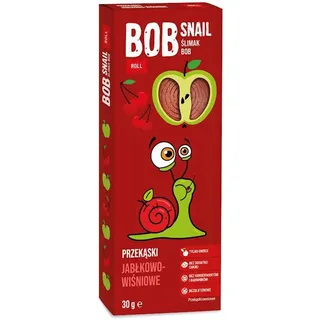 APFEL - KIRSCHROLLEN-SNACK OHNE ZUCKERZUSATZ, GLUTENFREI 30 g - BOB SNAIL
