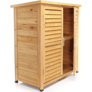 Gartenhaus mit 2-flügelige Tür 870x465x916 mm halbhoch aus Fichtenholz mit Pultdach für Garten, Terrasse & Balkon Gerätehaus Geräteschuppen Holzhaus Werkzeugschrank - Grün