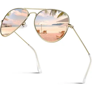 GQUEEN Polarisierte Pilotenbrille Herren Damen UV400 58MM 62MM