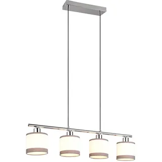 Trio Davos 4-flg. E14 12 cm rund/silber/weiß