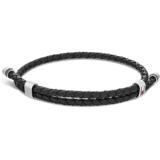 Tommy Hilfiger Armband Herren Schwarz Geflochtenes Leder 2790224 One Size