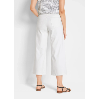 Caprijeans BONPRIX "Capri Jeans Mid Waist, (2er Pack)", Damen, Gr. 38, N-Gr, blau (eisblau denim, weiß), Denim/Jeans, Obermaterial: 82% Baumwolle, 17% Polyester, 1% Elasthan. Obermaterial 2: 97% Baumwolle, 3% Elasthan, unifarben, loose fit 7/8-Länge, Jeans Caprijeans, lockere Passform, mit Eingrifftaschen, mit Gesäßtaschen