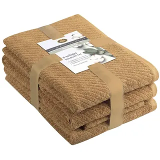 Gözze Frottier-Set 2 Handtücher 50 x 100 cm sand 2 Duschtücher 70 x 140 cm sand 2 Gästetücher 30 x 50 cm sand