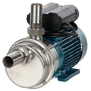 Tellarini ALM 40  Elektrische Umfüllpumpe für Öl aus Edelstahl  Gerade Edelstahl-Anschlüsse - 230V  Wählen Sie Ihre Anschlüsse!