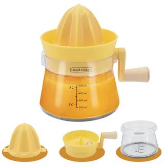 Beowanzk Zitronenpresse, Lemon Squeezer, Limettenpresse, Zitruspresse, Orangenpresse, Manuelle Entsafter, Handentsafter mit Messbecher