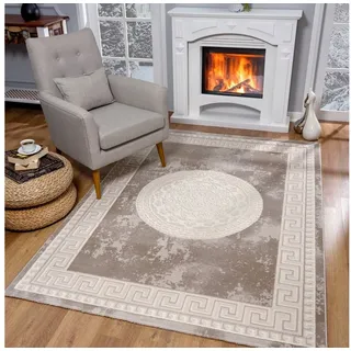 Sanat Teppich »Harmony 3213« rechteckig 12 mm Höhe Orient, Vintage Optik, moderner Kurzflor, auch als Läufer, Wohnzimmer, beige