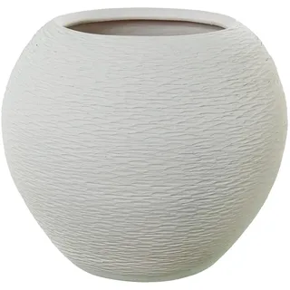 Bodenvase aus Keramik, Sandweiß, 50 x 40 cm