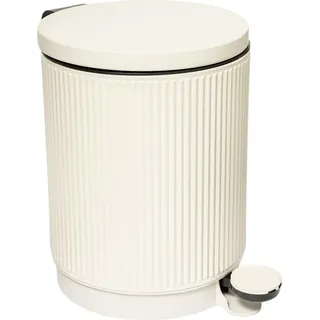 5five Simply Smart Mülleimer Onyx, Pedal-Abfalleimer, Stahl, PP, Beige, 5 L, 200173A - Beige