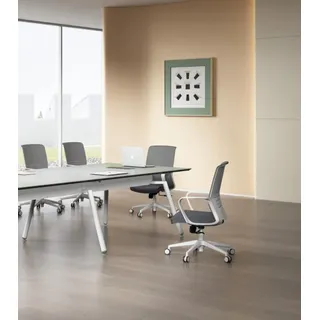 JV moebel Konferenztisch Schreibtisch Büroschreibtisch Meetingtisch Büro Arbeitstisch grau