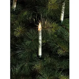 10 kabellose weiße LED Kerzen ww 1930-100 mit Fernbedienung, batteriebetrieben, außen