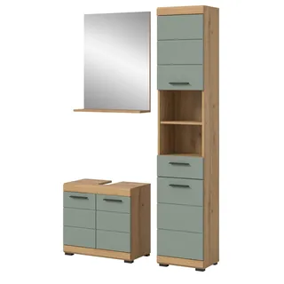 inn.furn Shawn 3-tlg. Salbei Grün, Eiche Artisan
