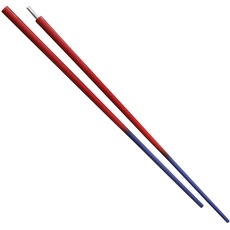 DEPICE Bo-Stab Graphit konisch- 182cm ca.500g, zweiteilig, schraubbar, Carbon-Überzug, Holzkern, Glanzlack, rot/blau