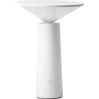 BELIANI Tischlampe Weiß Metall Kabellos Wiederaufladbar Akku Touch Funktion Dimmfunktion USB Kabel Indoor Outdoor Tischleuchte Schreibtischlampe - Weiß