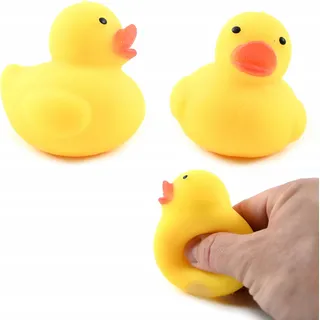 Antistress Ente Gelb 6cm - Kleines Quetschspielzeug Sensory Toy für Entspannung - Gelb