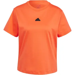 Adidas Damen Signature Graphic Print T-Shirt, Bright red, S