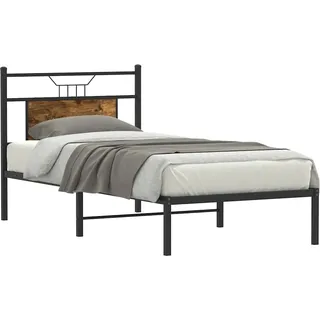 vidaXL Bettgestell ohne Matratze Räuchereiche 80x200 cm Holzwerkstoff - Braun