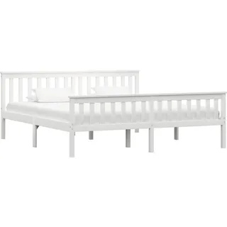 vidaXL Massivholzbett Weiß Kiefer 180x200 cm