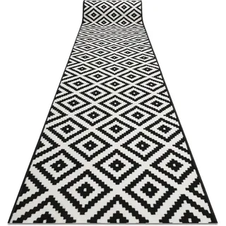 RugsX Morad Teppichläufer 60 x 400 cm Schwarz/Weiß