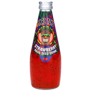 Thai Tiki Erdbeere Basilikumsamengetränk Basil Seed Drink 290ml