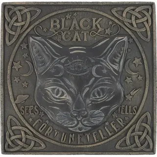 Something Different - Ornament, Schwarze Katze Trittstein SD6377 (Einheitsgröße) (Schwarz/Braun) - Schwarz
