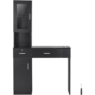 Vevor Salonstation Aktenregal 102,8 x 30 x 170 cm Schwarz