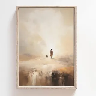 Scripture Wall Art Religious Wall Decor Jesus Art Pictures for Wall Poster for Bedroom Parable of the Lost Sheep Christian Canvas Wall Art Prints Wall Decor Living Room Boho (16x24 inch) ungerahmt
