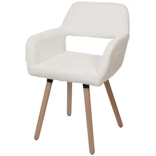 Mendler Esszimmerstuhl HWC-A50 II Stoff creme - Beige