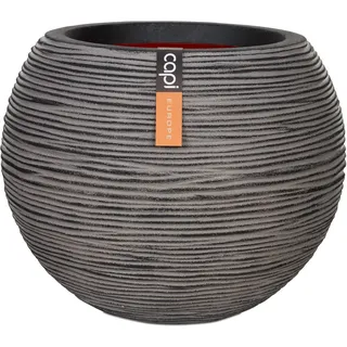 Capi Pflanztopf Nature Rib Kugel niedrig Riffel Ø 40 cm x 32 cm Anthrazit