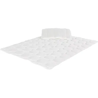 Träumeland EinziehdeckenSET Tencel, Größe 100 x 135 cm + 40 x 60 cm, weiß