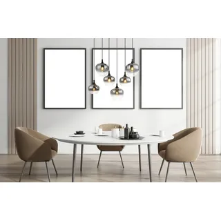GLOBO Lighting 6-flg. 42 cm rechteckig schwarz matt