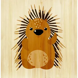 Babywanddeko , Braun , Holz , Birke , 30x30x3 cm , Babymöbel & Kindermöbel, Babyzimmer, Kinderzimmer Deko