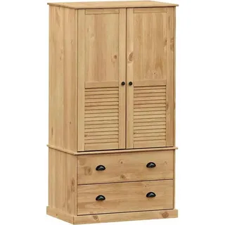 vidaXL Kleiderschrank VIGO 90x55x170 cm Massivholz Kiefer - Braun