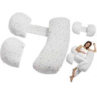 VEVOR Schwangerschaftskissen, verstellbares Stillkissen für Schwangere, Seitenschläferkissen mit abnehmbarem und waschbarem Bezug zur Unterstützung von Rücken, Bauch und Hüfte, leicht und tragbar