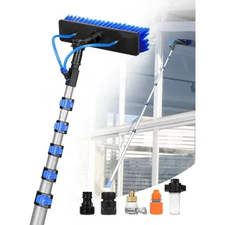 Teleskop Waschbürste mit ausziehbarem 11m Teleskopstiel - Ausziehbare Teleskopstangen