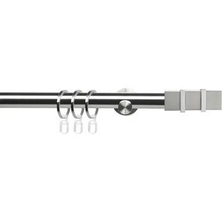 Gardinenstange LIEDECO "CELQUADE01SG1L" Gr. 1, silber (edelstahlfarben), L:120cm Ø:25mm, Metall, Gardinenstangen, Gardinenstange, 1-läufig im Fixmaß Ø 25 mm