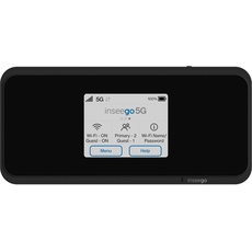 Inseego 5G MiFi M2000 Mobiler 5G Hotspot Router, WiFi 6, 4G LTE-Fallback, 2.4“ Touchscreen, Schnellladefunktion, bis zu 30 Geräte verbinden, schwarz