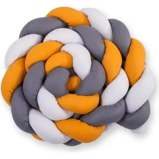 Abgenutzte Bettumrandung, Bettfänger – optimaler Schutz für Babys – 100 % Baumwolle – xxl 360 cm