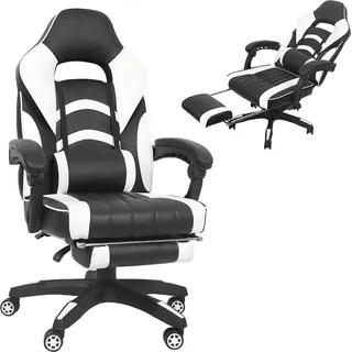 MuCoLa Gaming Chair 93705 schwarz/weiß